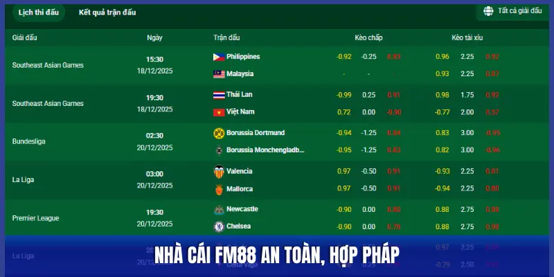 NHÀ CÁI FM88 AN TOÀN, HỢP PHÁP