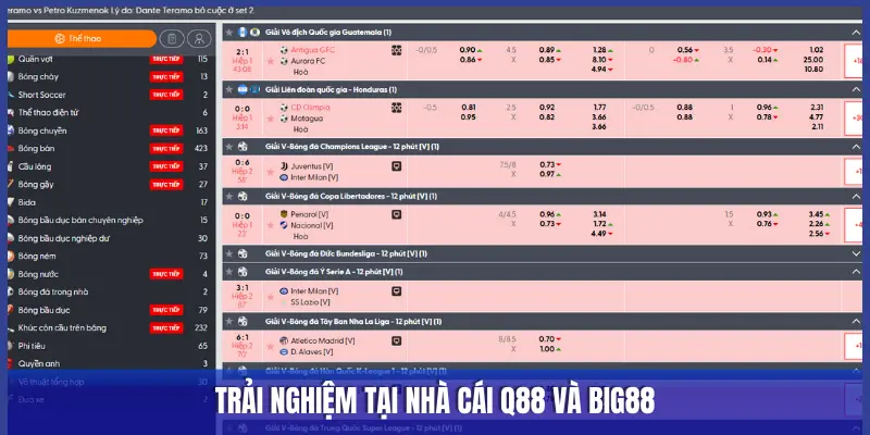 TRẢI NGHIỆM TẠI NHÀ CÁI Q88 VÀ BIG88